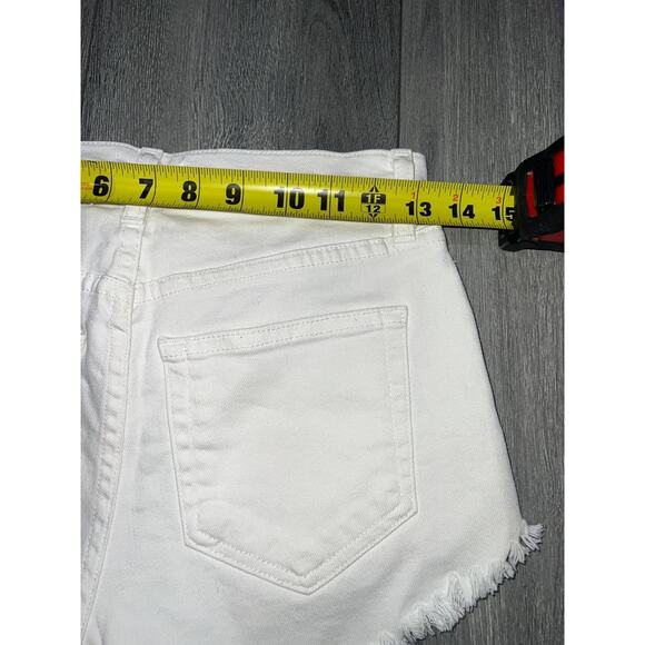 L'AGENCE High Rise Jean Shorts White Sz 23 A004713 - Picture 7 of 9
